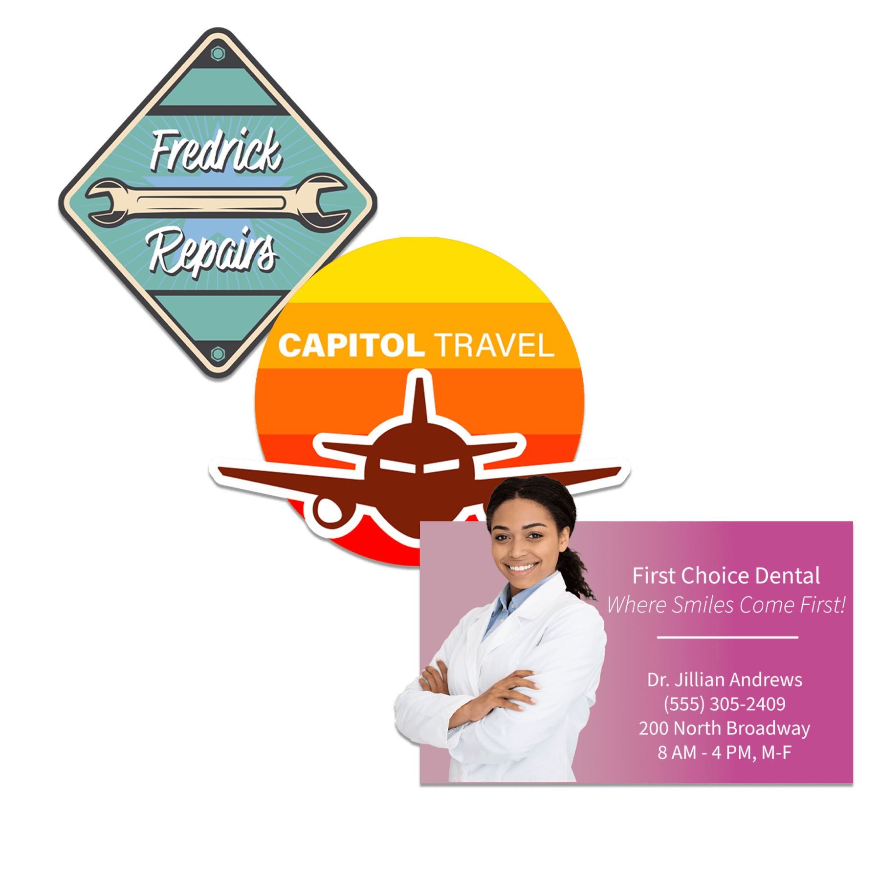 12 Sq. Inch Custom Indoor Magnet 20 Mil                               